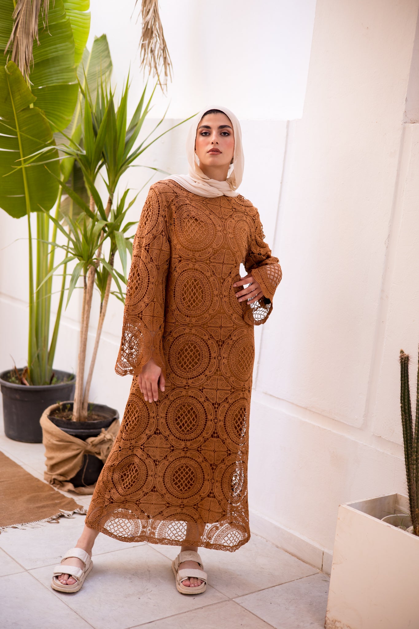 Athena Dress- Brown