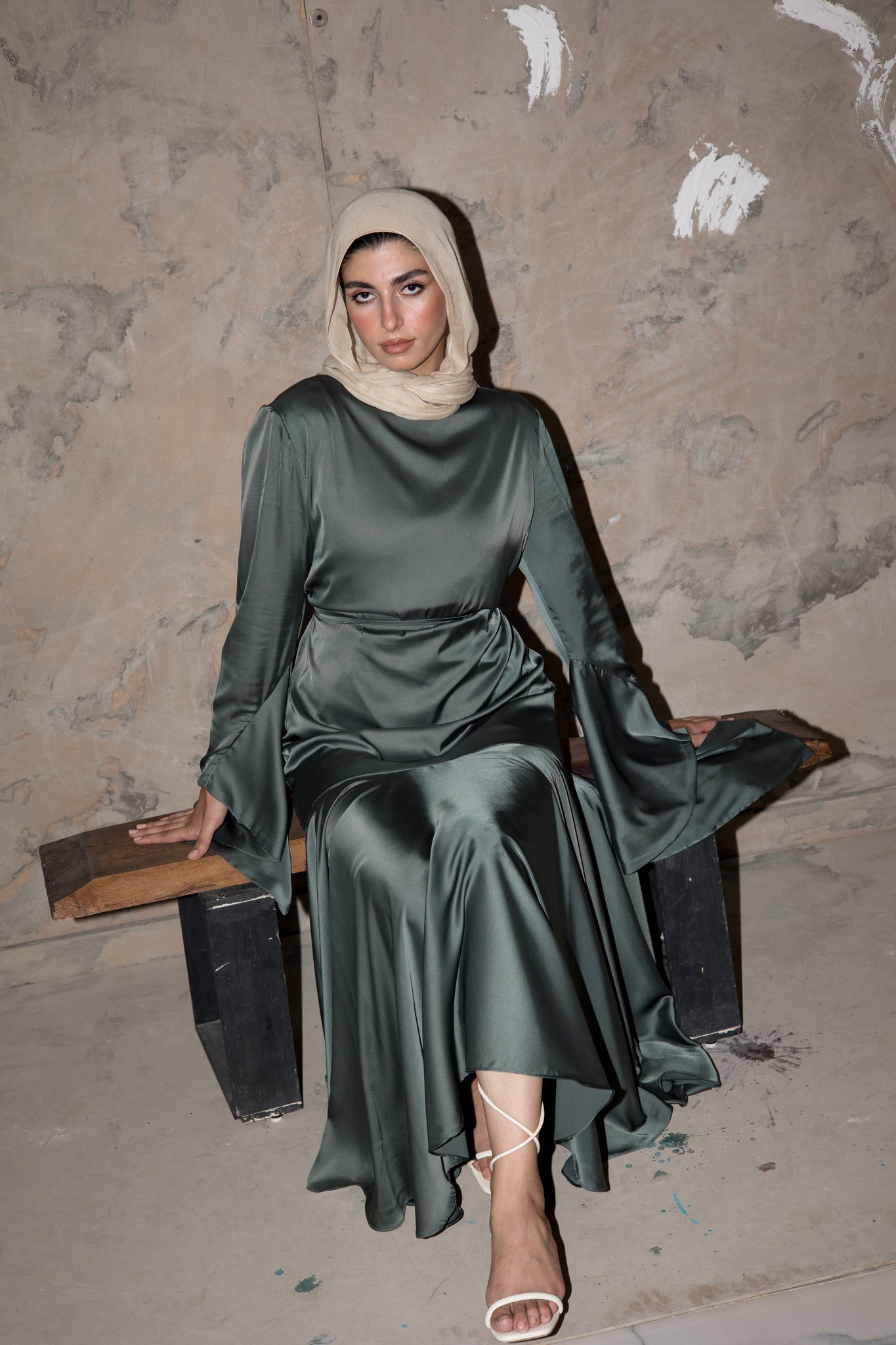 Amelia Dress- Dark Green